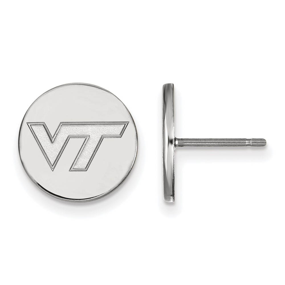 Sterling Silver Virginia Tech Disc Earrings