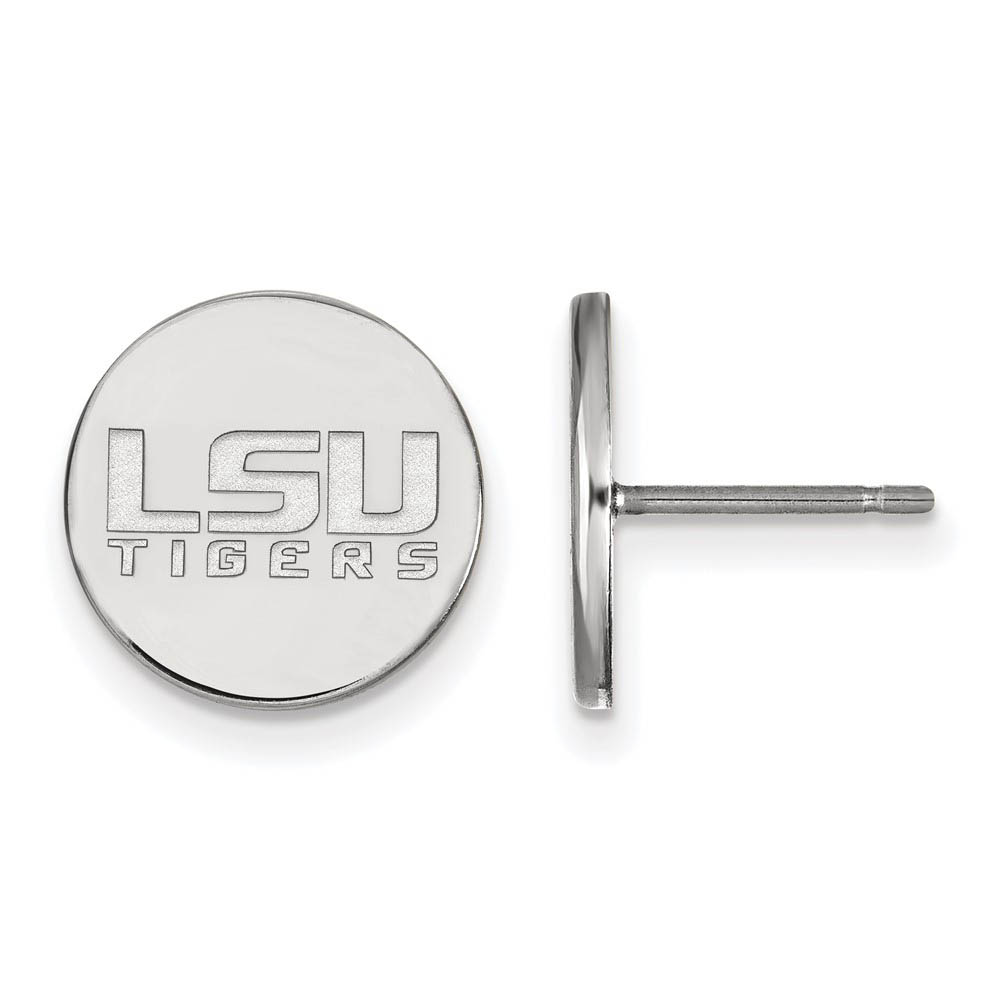 Sterling Silver Louisiana State University Disc Earrings