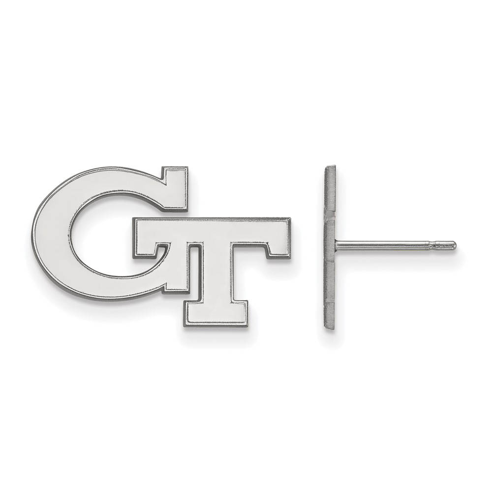 Sterling Silver Georgia Technology Sm 'GT' Post Earrings