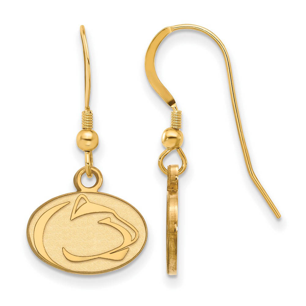14k Gold Plated Silver Penn State University (Tiny) Dangle Earrings