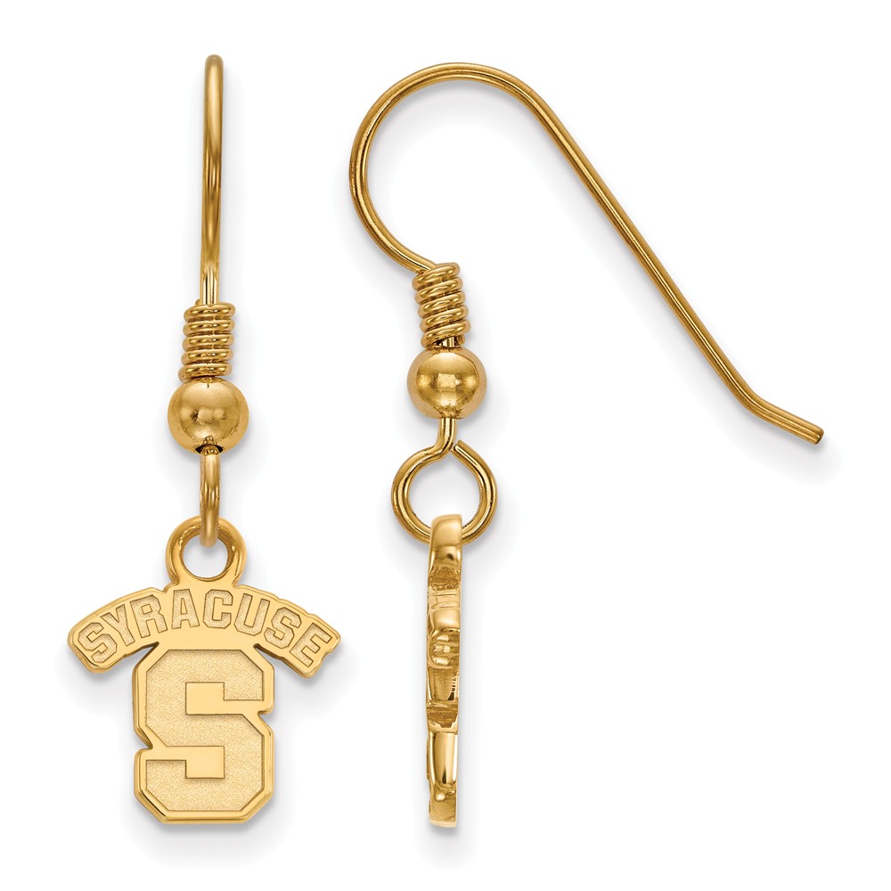 14k Gold Plated Silver Syracuse Univ. (Tiny) Dangle Earrings