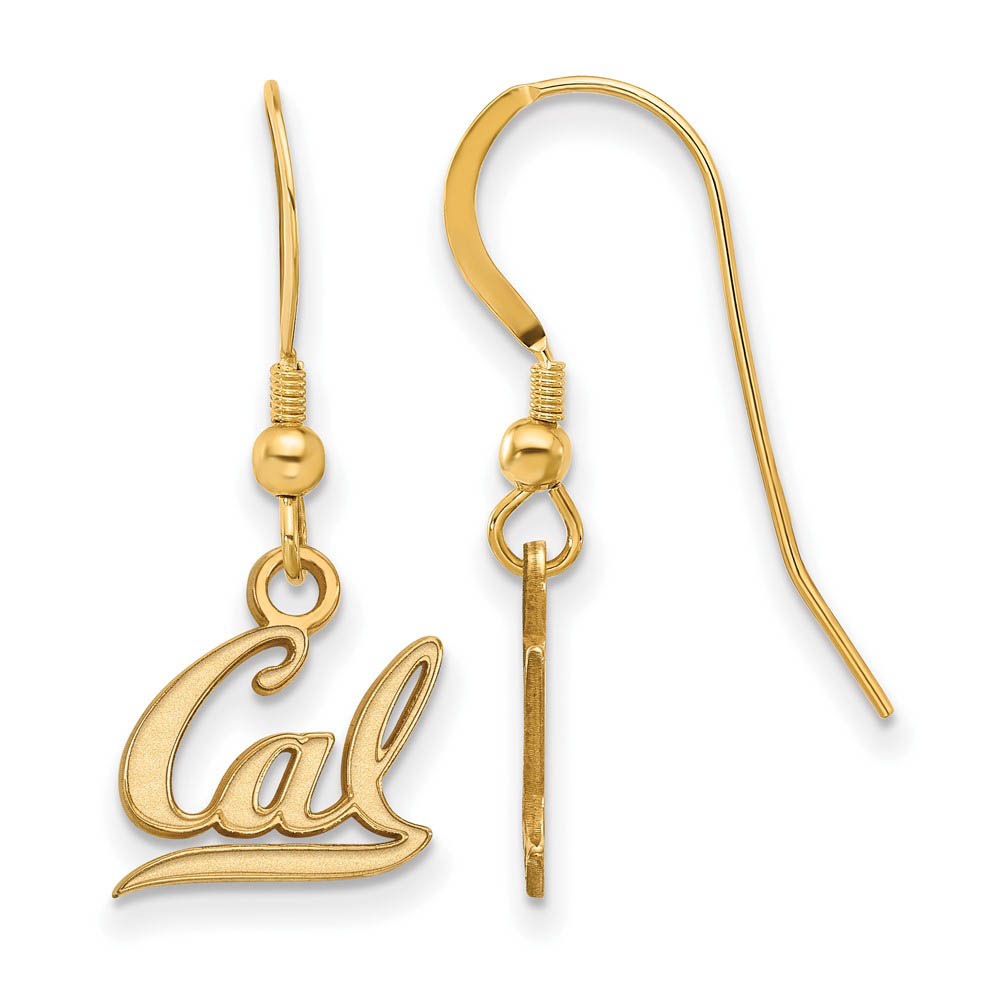 14k Gold Plated Silver U of California Berkeley Tiny Dangle Earring