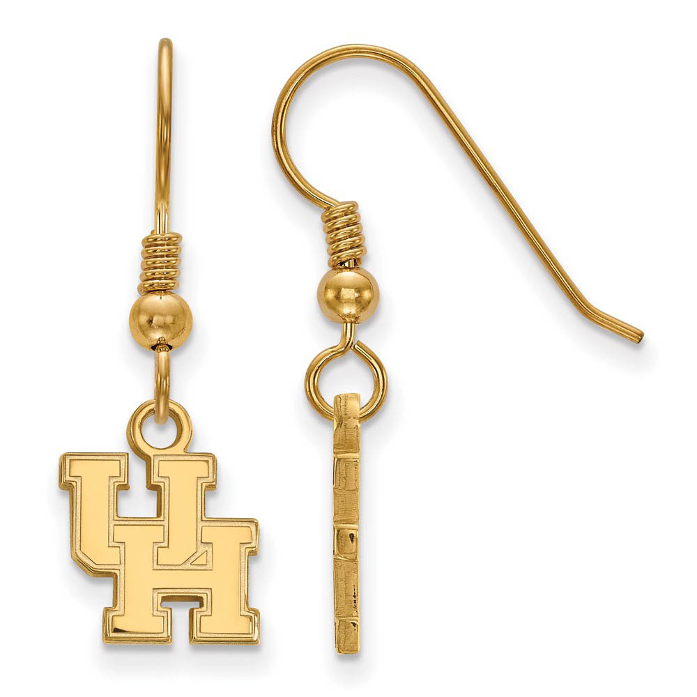 14k Gold Plated Silver University of Houston (Tiny) Dangle Earrings