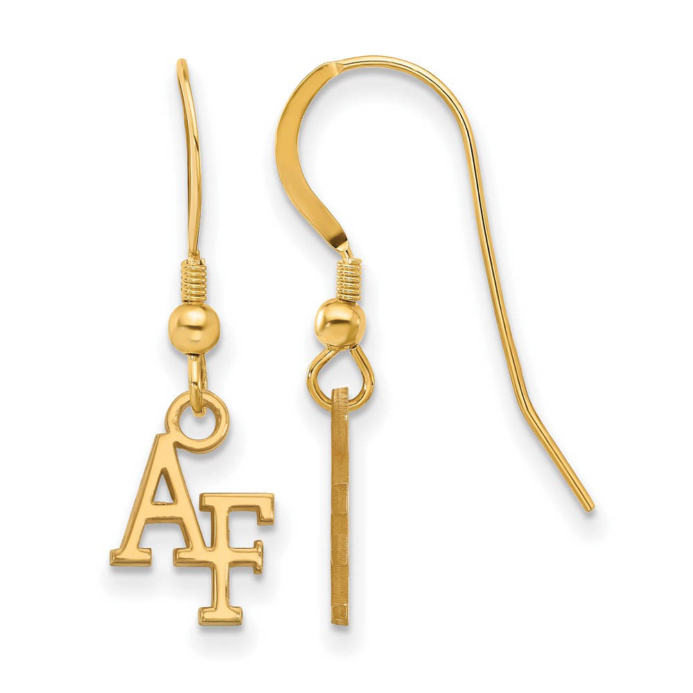 14k Gold Plated Silver Air force Academy (Tiny) Dangle Earring