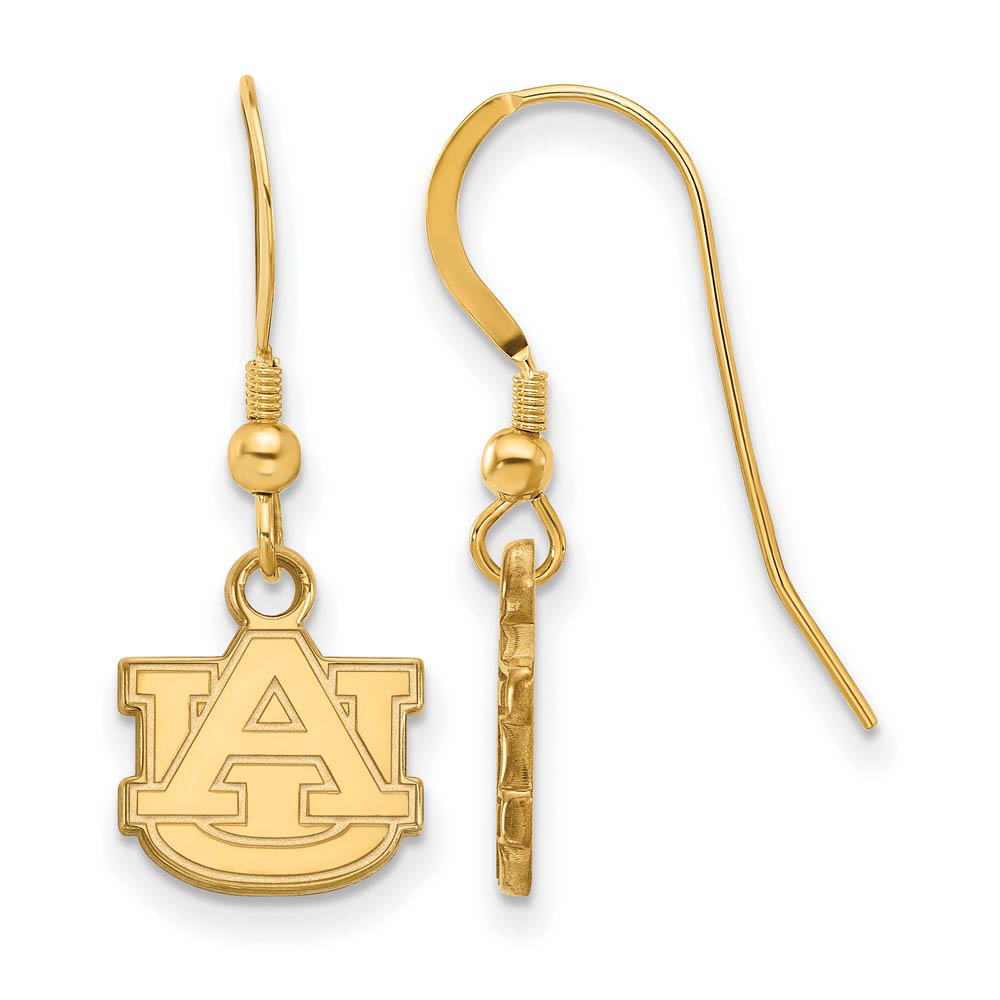 14k Gold Plated Silver Auburn Univ. (Tiny) Dangle Earrings