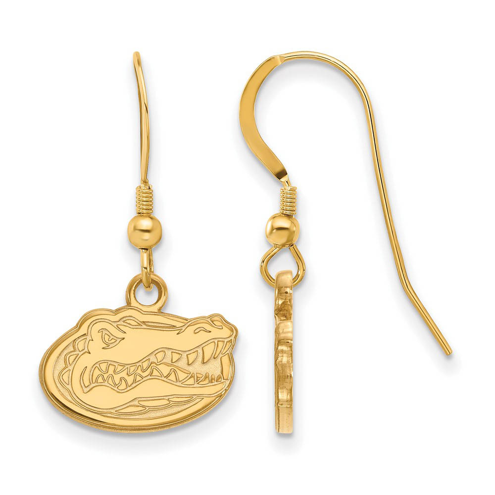 14k Gold Plated Silver Univ. of Florida (Tiny) Dangle Earrings