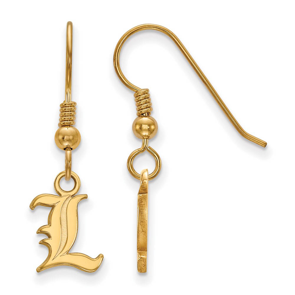 14k Gold Plated Silver Univ. of Louisville (Tiny) Dangle Earring