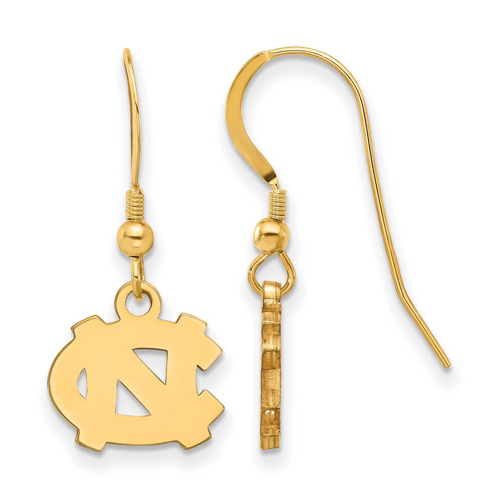 14k Gold Plated Silver U of North Carolina (Tiny) Dangle Earring