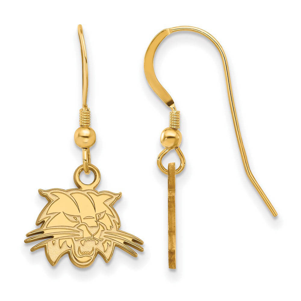 14k Gold Plated Silver Ohio University (Tiny) Dangle Earrings