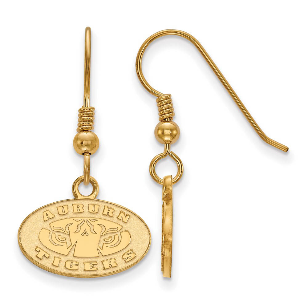 14k Gold Plated Silver Auburn University (Tiny) Dangle Earrings