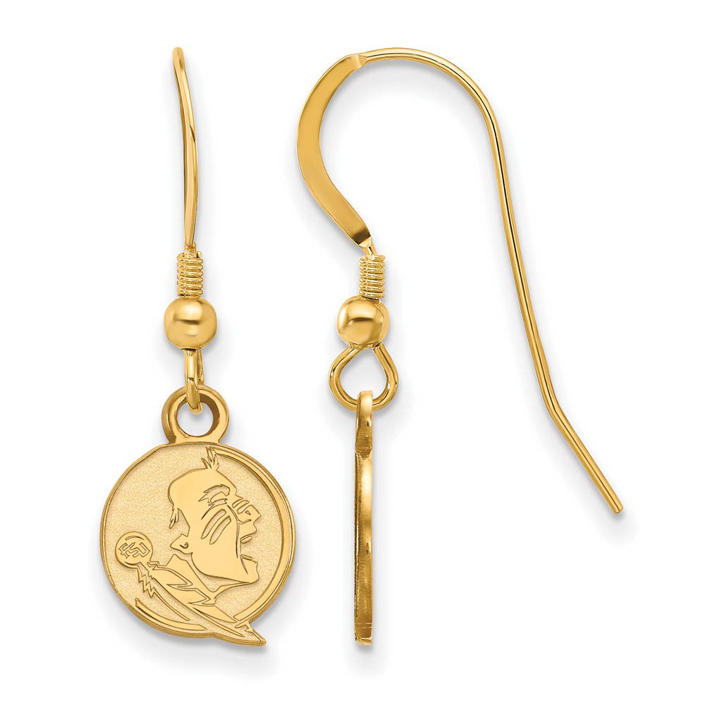 14k Gold Plated Silver Florida State University Tiny Dangle Earring