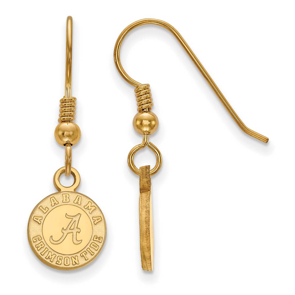 14k Gold Plated Silver Univ. of Alabama Dangle Earrings