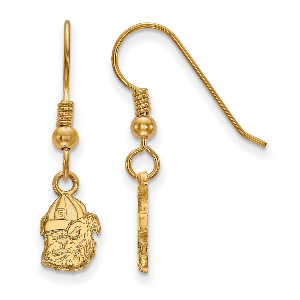 14k Gold Plated Silver Univ. of Georgia Dangle Earrings