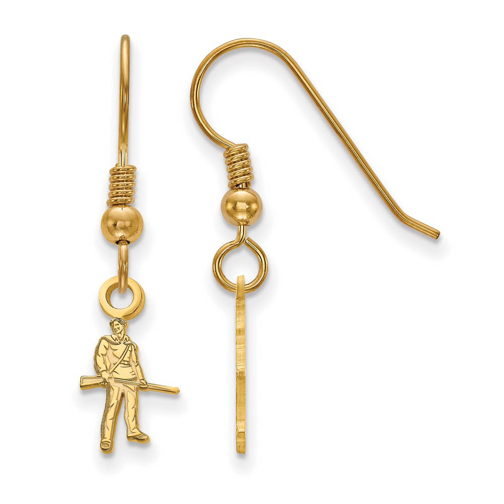 14k Gold Plated Silver West Virginia University Dangle Earrings