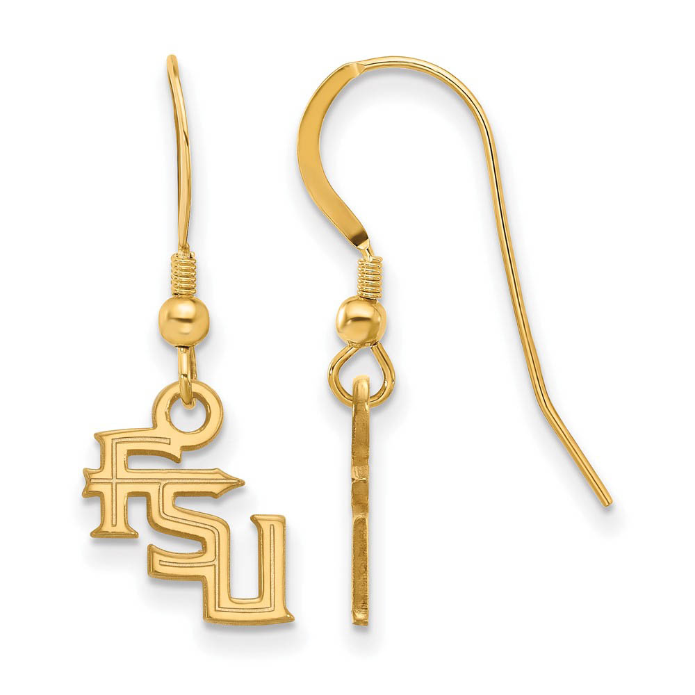 14k Gold Plated Silver Florida State University Dangle Earrings
