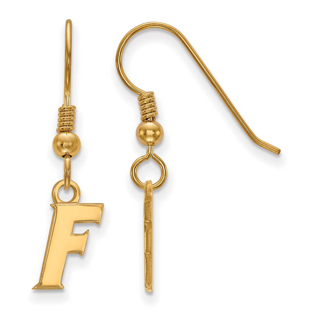 14k Gold Plated Silver University of Florida (Tiny) Dangle Earrings