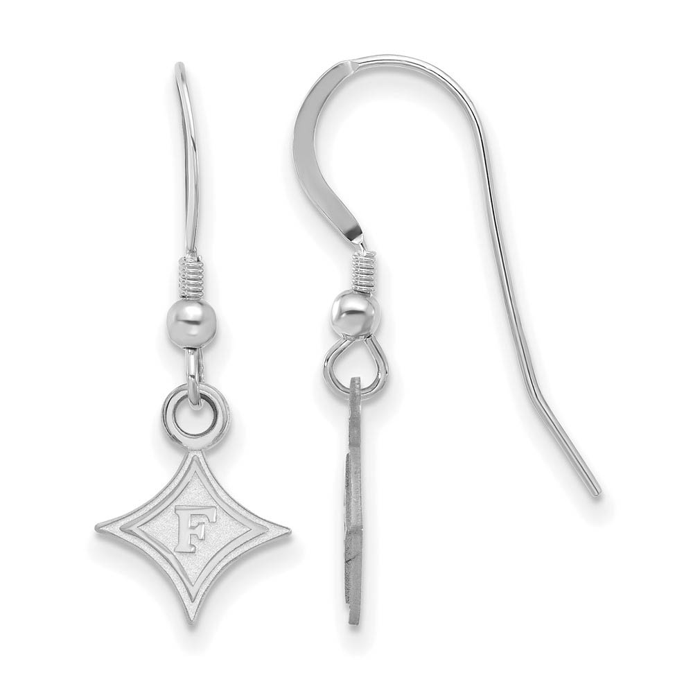 Sterling Silver Furman University (Tiny) Dangle Wire Earrings