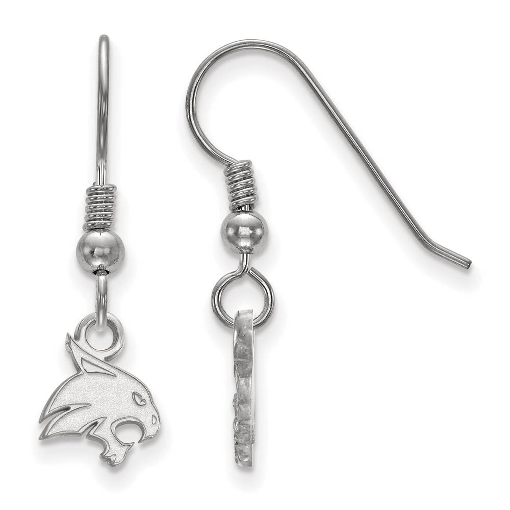 Sterling Silver Texas State University (Tiny) Dangle Earrings
