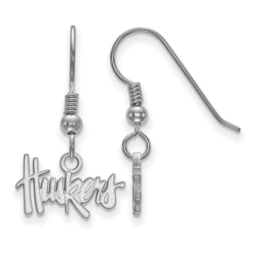 Sterling Silver University of Nebraska (Tiny) Dangle Earrings