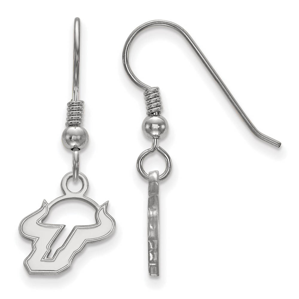 Sterling Silver Univ. of South Florida (Tiny) Dangle Earrings