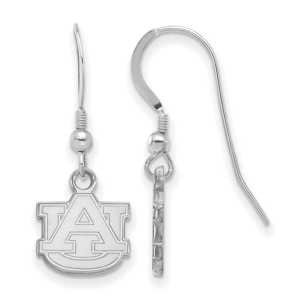 Sterling Silver Auburn University (Tiny) Dangle Wire Earrings