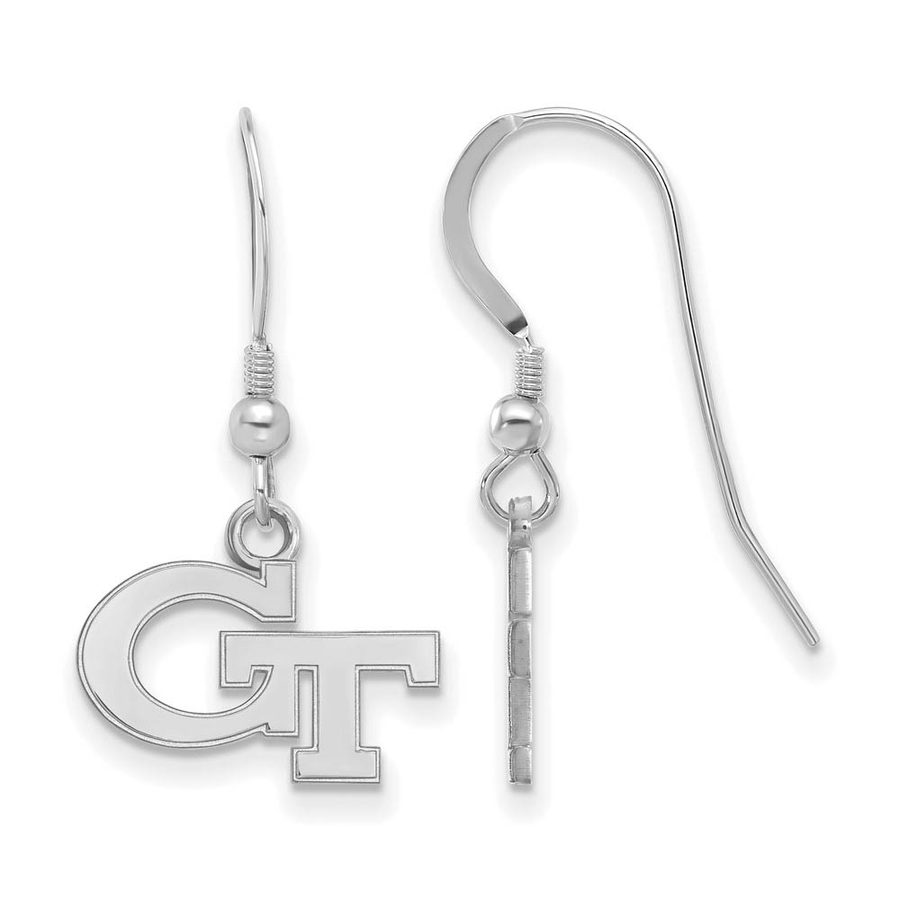Sterling Silver Georgia Technology (Tiny) Dangle Wire Earrings