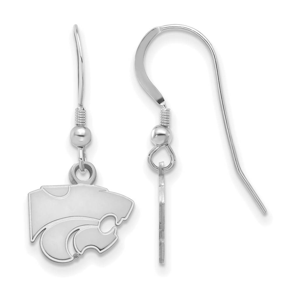 Sterling Silver Kansas State University (Tiny) Dangle Wire Earrings