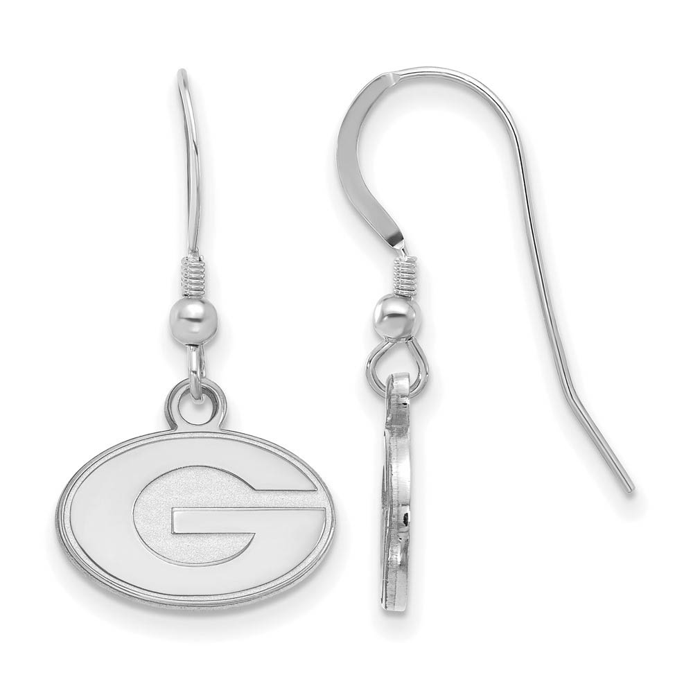 Sterling Silver University of Georgia (Tiny) Dangle Wire Earrings