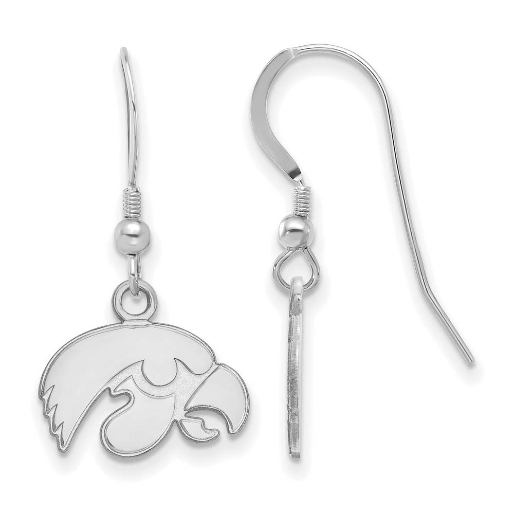 Sterling Silver University of Iowa (Tiny) Dangle Wire Earrings