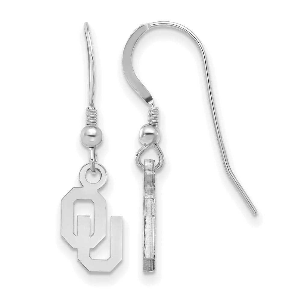 Sterling Silver University of Oklahoma (Tiny) Dangle Earrings