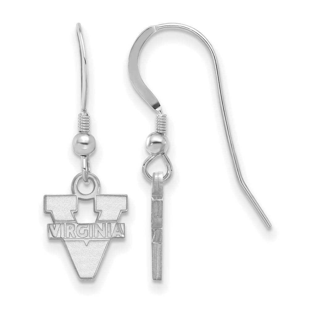 Sterling Silver University of Virginia (Tiny) Dangle Wire Earrings