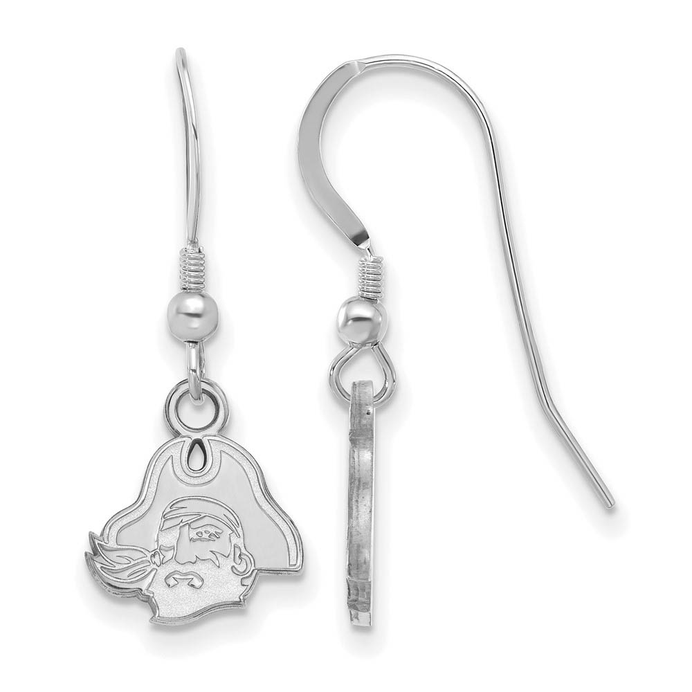 Sterling Silver East Carolina University (Tiny) Dangle Earrings