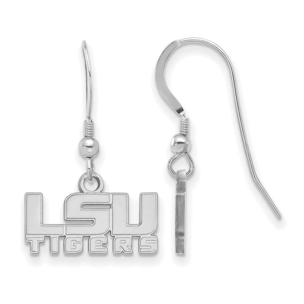 Sterling Silver Louisiana State University (Tiny) Dangle Earrings