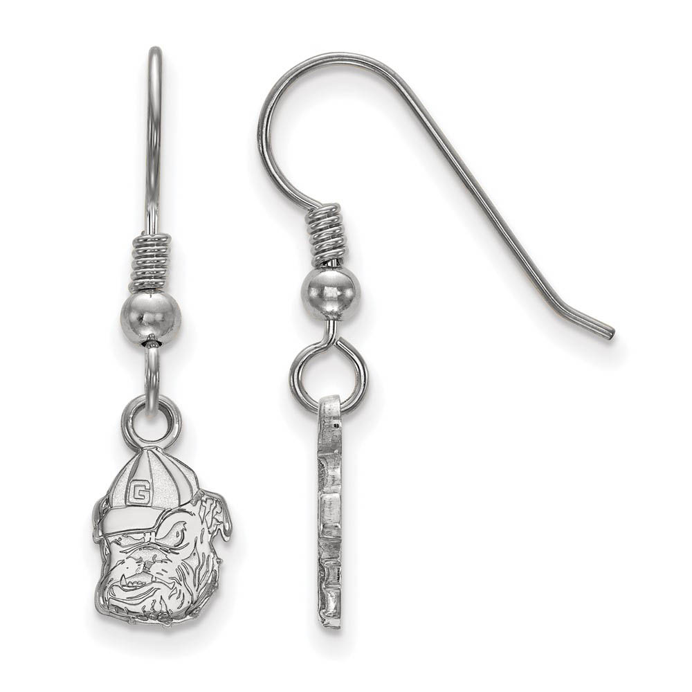 Sterling Silver Univ. of Georgia (Tiny) Dangle Earrings