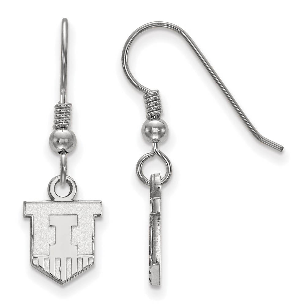 Sterling Silver University of Illinois (Tiny) Dangle Earrings