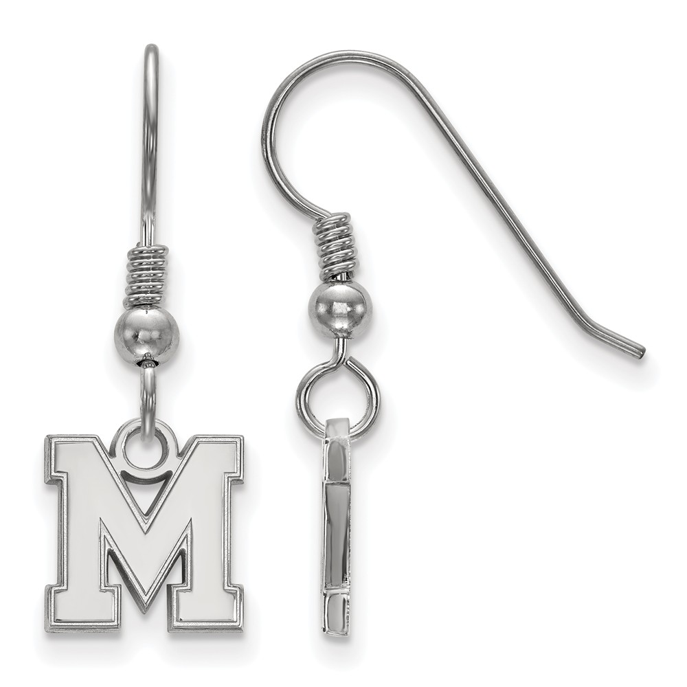Sterling Silver University of Memphis (Tiny) Dangle Earrings