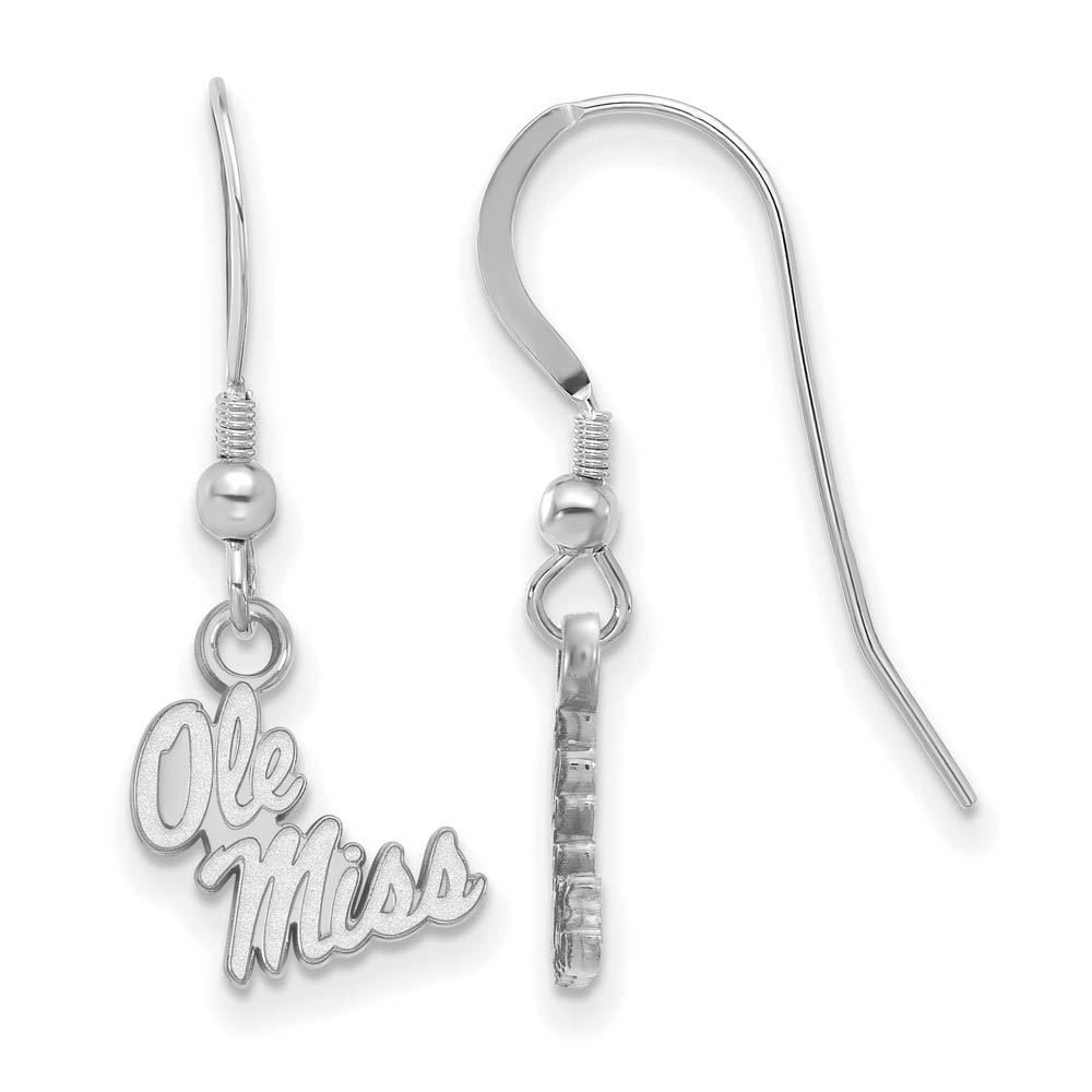 Sterling Silver University of Mississippi (Tiny) Dangle Earrings