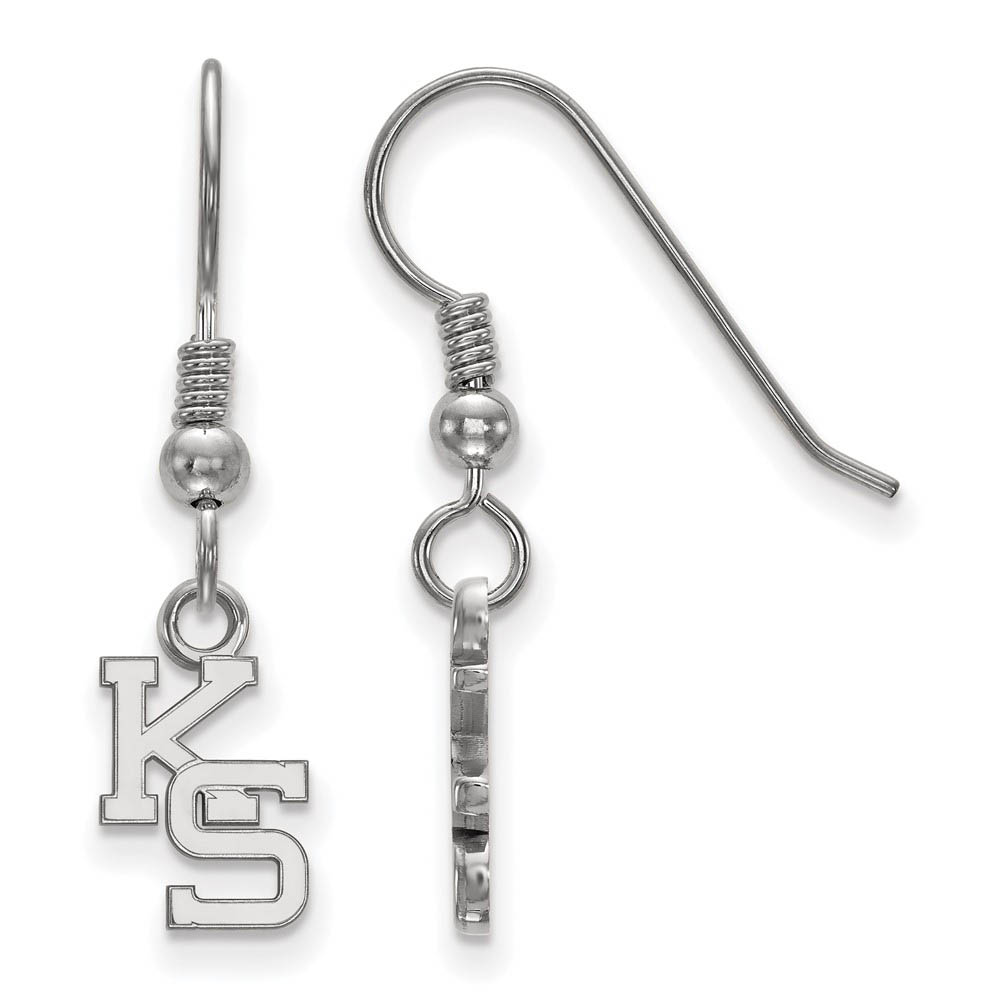 Sterling Silver Kansas State University (Tiny) Dangle Earrings