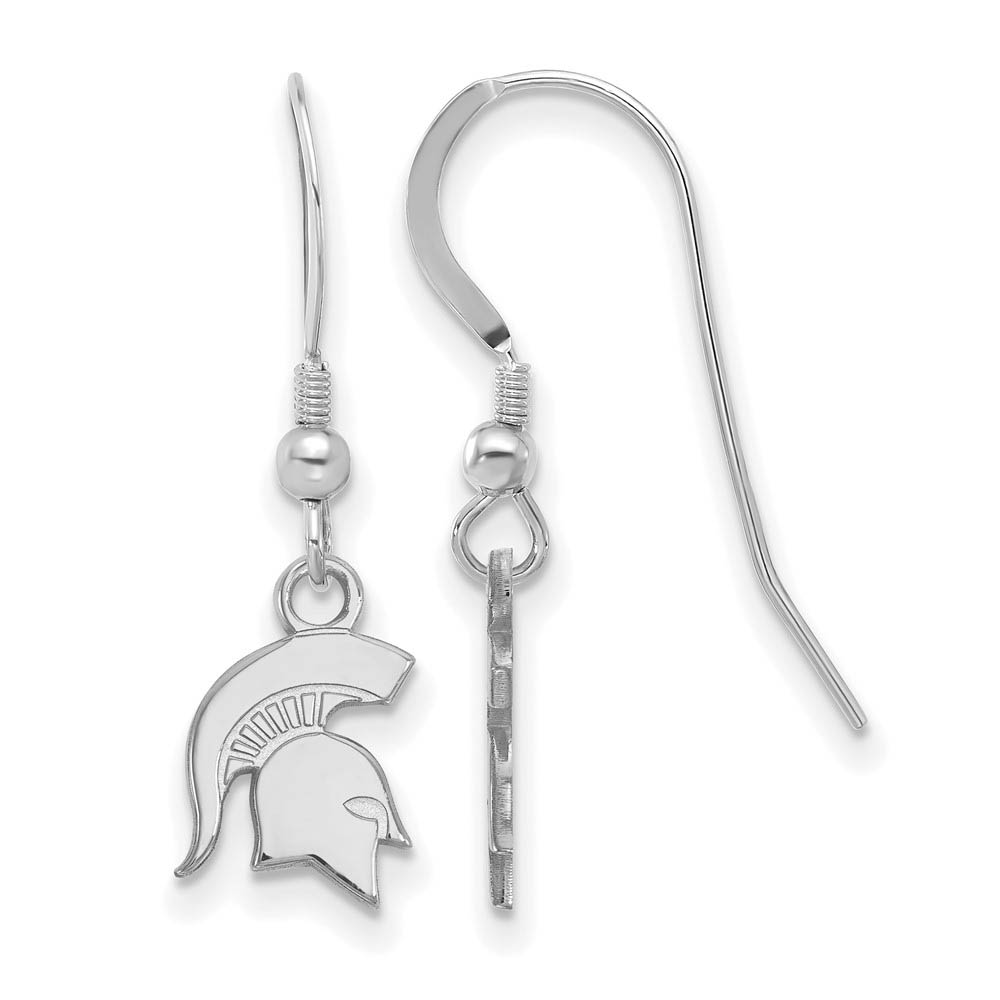 Sterling Silver Michigan State University (Tiny) Dangle Earrings