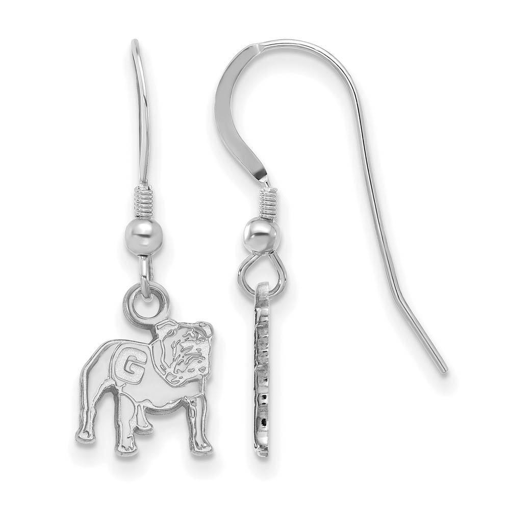 Sterling Silver University of Georgia (Tiny) Dangle Earrings