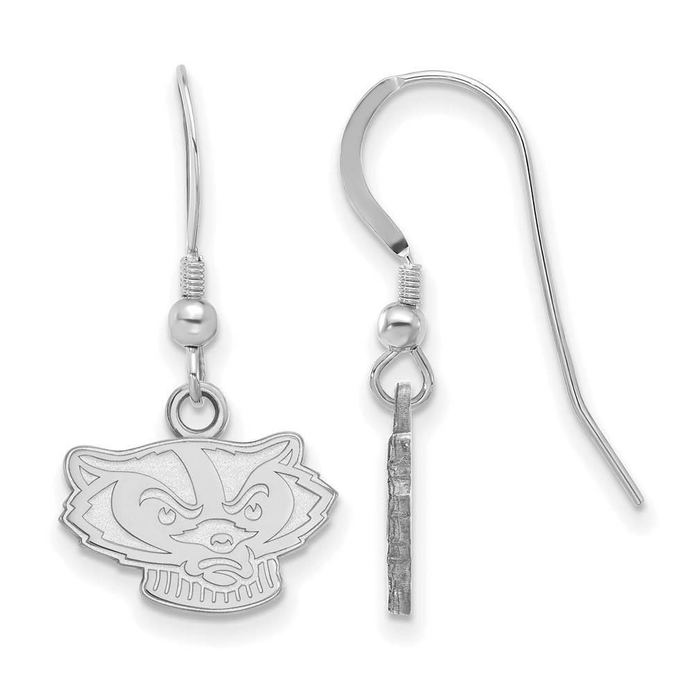 Sterling Silver University of Wisconsin (Tiny) Dangle Earrings