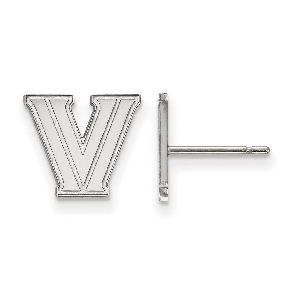 10k White Gold Villanova University (Tiny) Post Earrings
