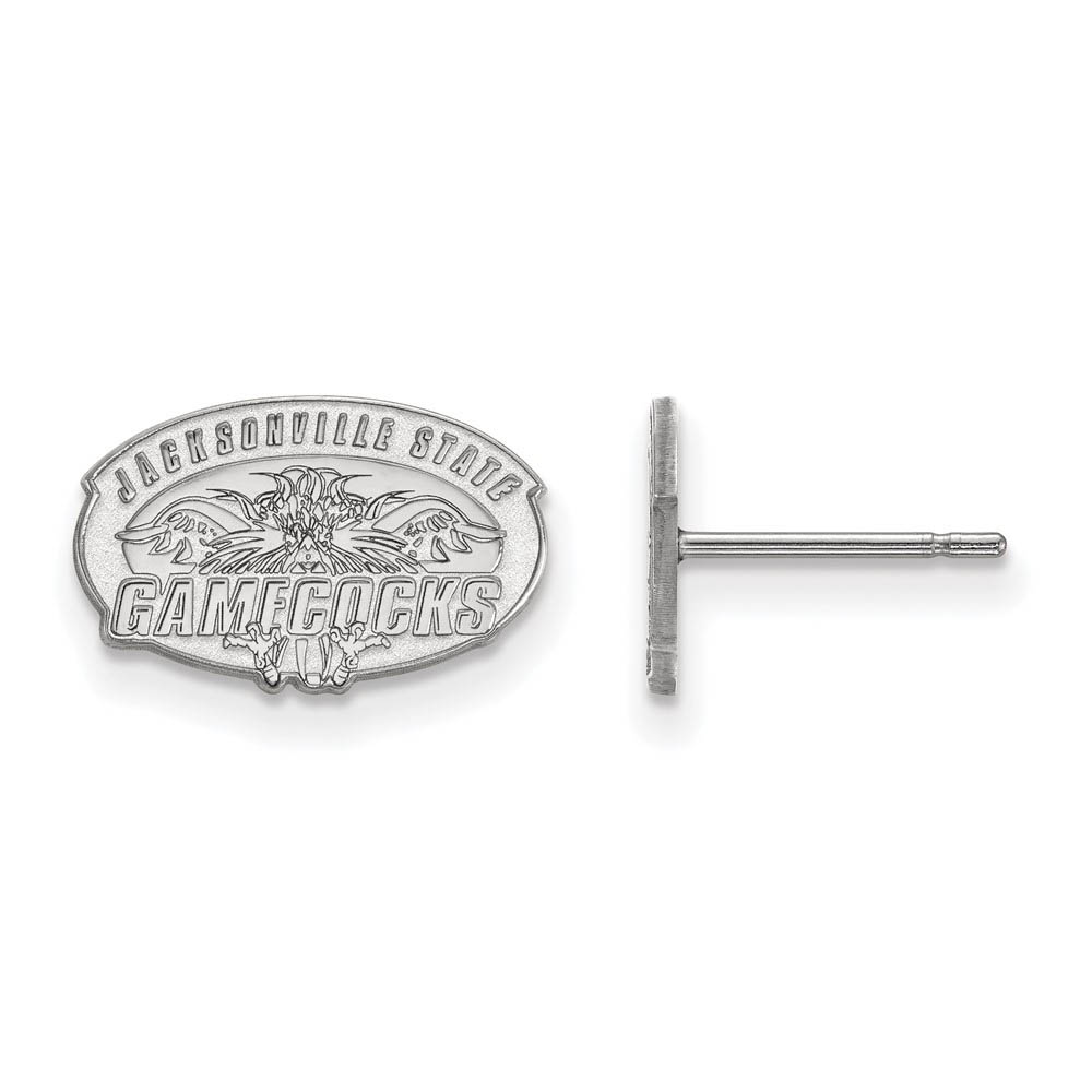 10k White Gold Jacksonville State (Tiny) Post Earrings