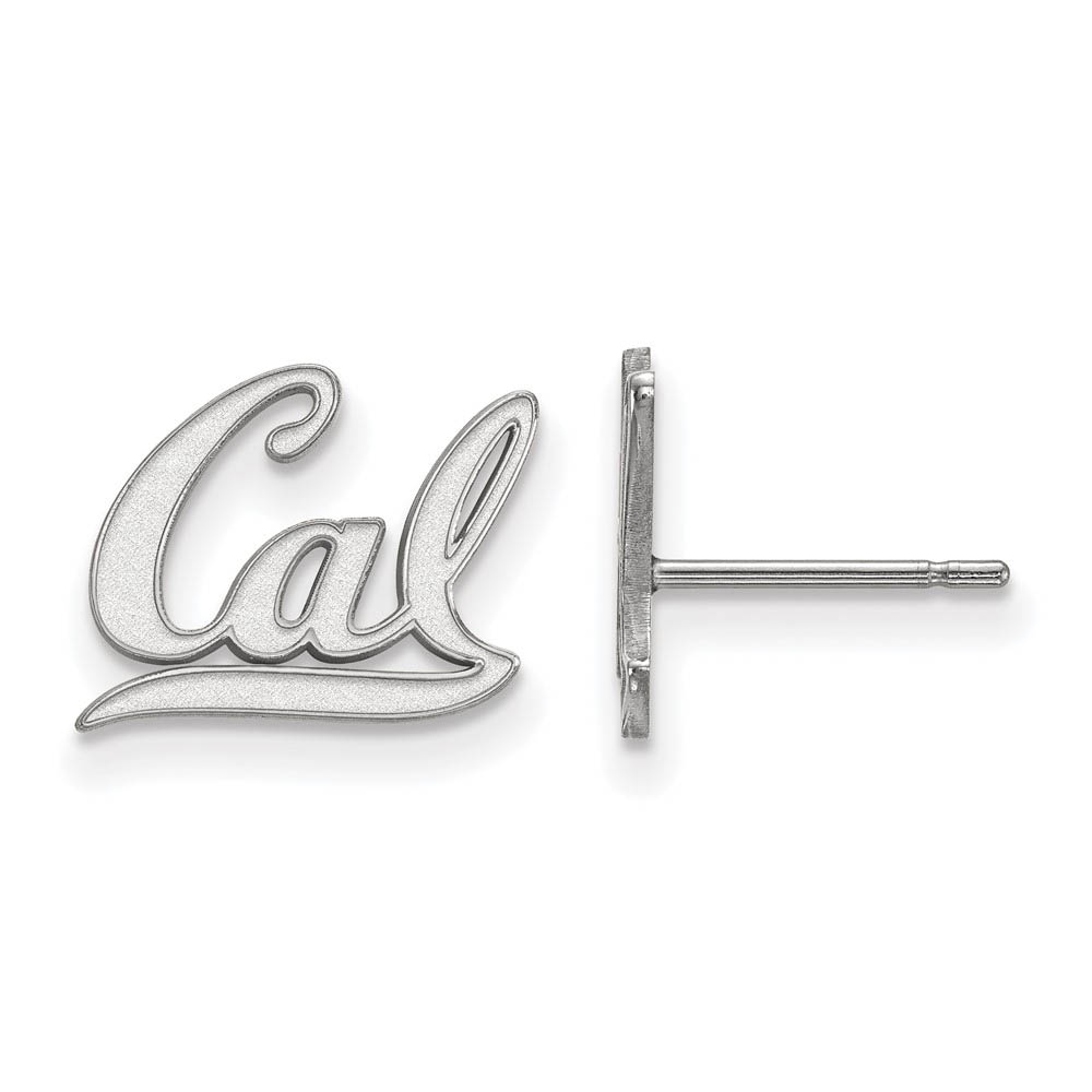 10k White Gold Cal Berkeley (Tiny) Post Earrings
