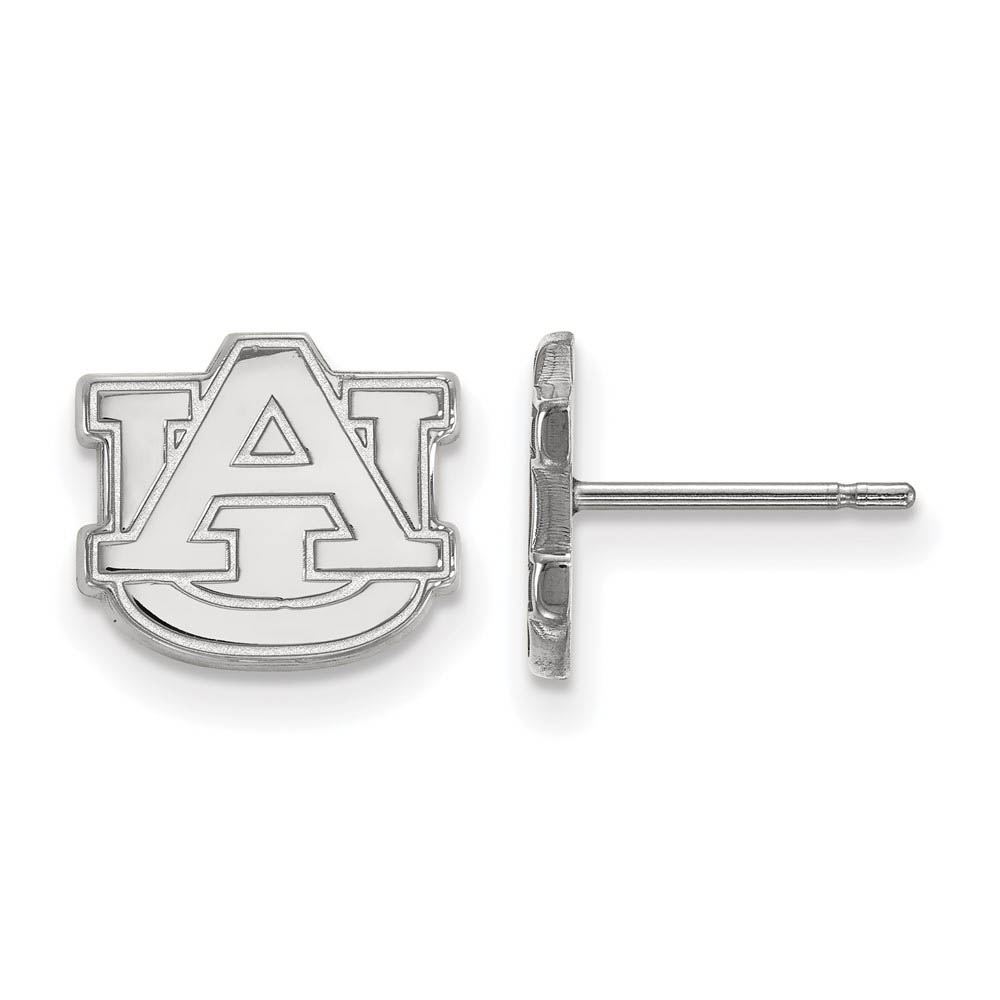 10k White Gold Auburn Univ. (Tiny) Post Earrings