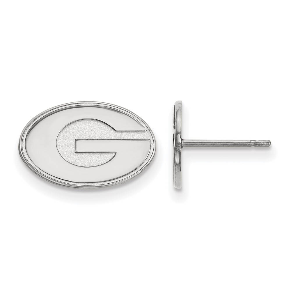 10k White Gold University of Georgia (Tiny)  Post Earrings