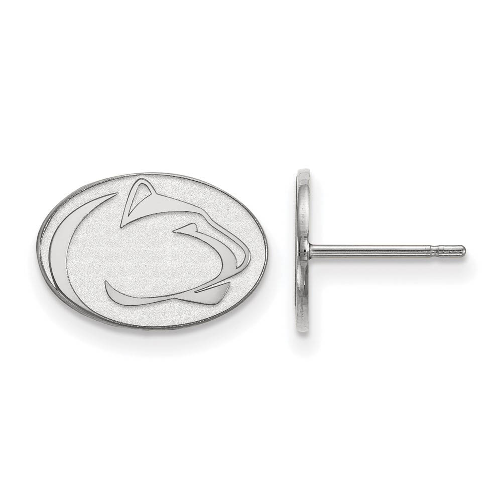 10k White Gold Penn State University (Tiny) Post Earrings