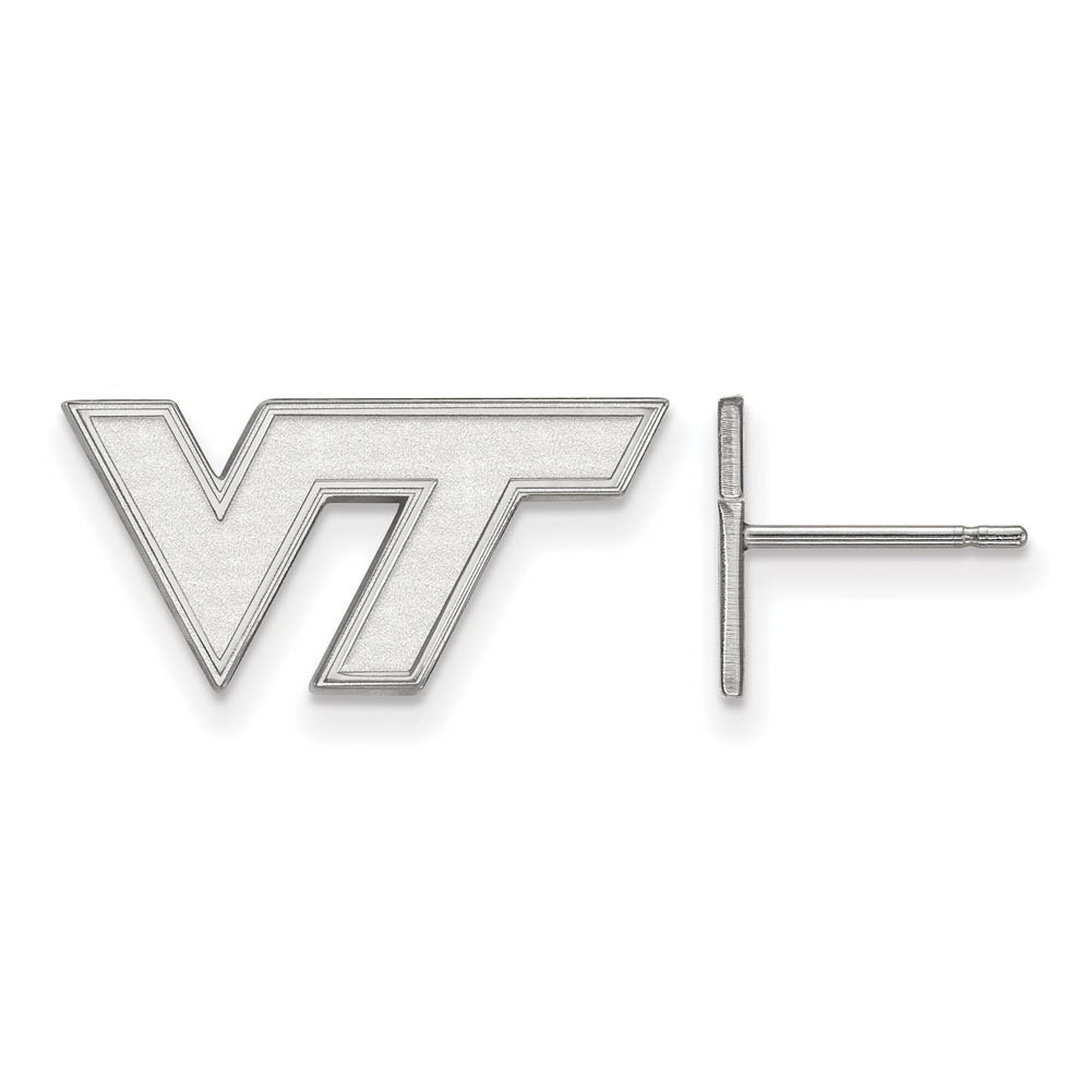 10k White Gold Virginia Tech (Tiny) Post Earrings