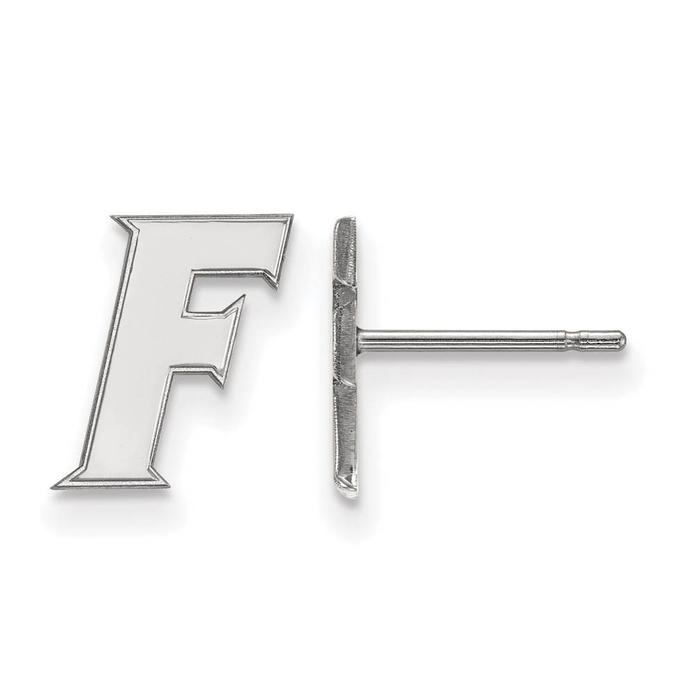 10k White Gold University of Florida (Tiny) Post Earrings