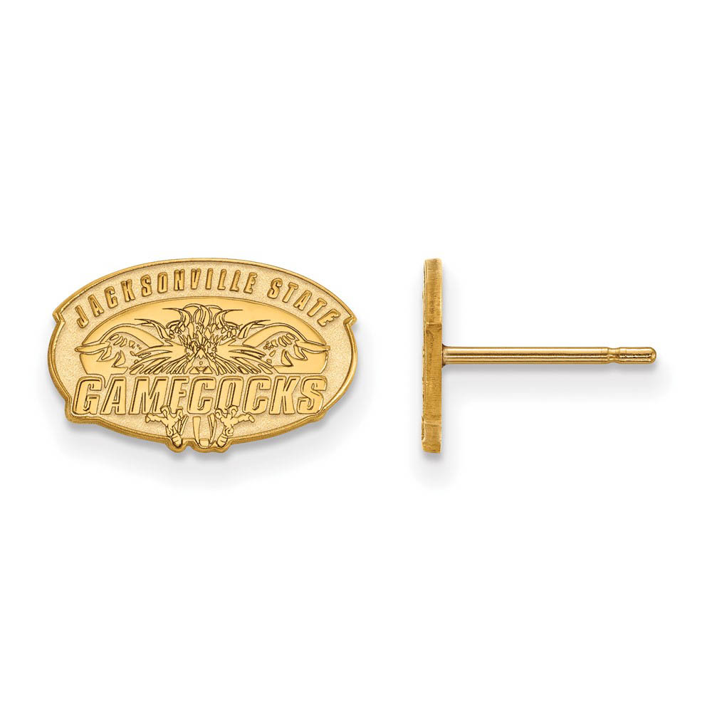 10k Yellow Gold Jacksonville State (Tiny) Post Earrings